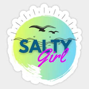 Copy of Salty Girl Logo Heart Sticker